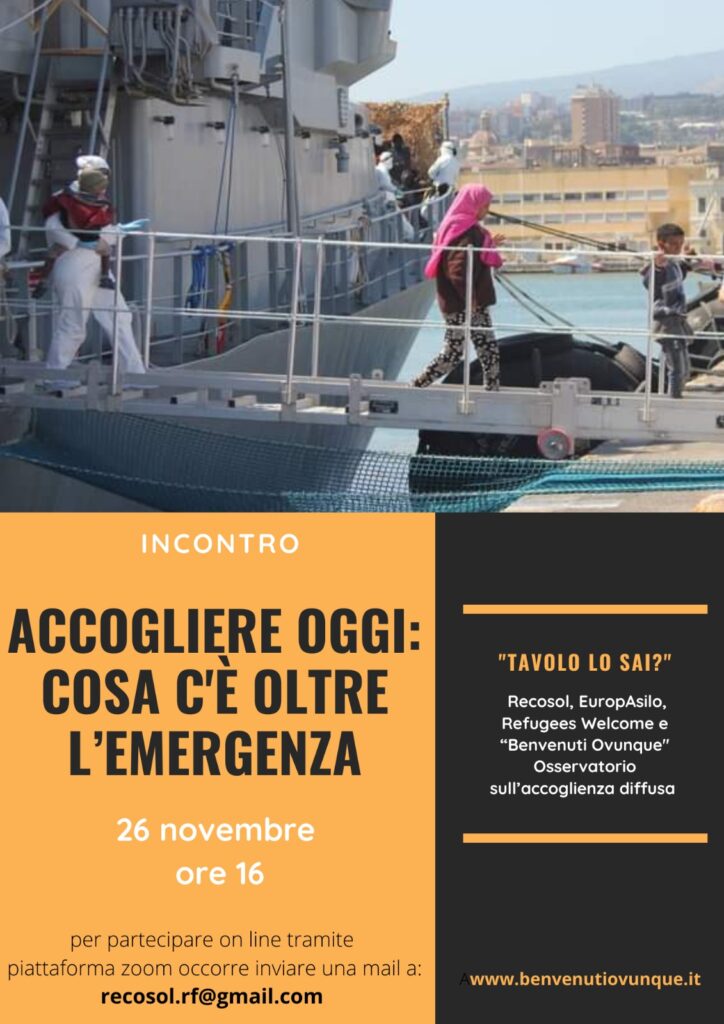 Accogliere oggi locandina
