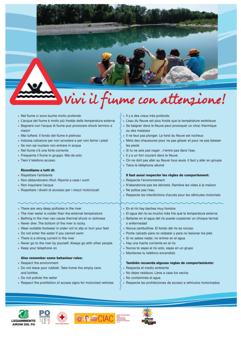 Vivi il fiume con attenzione